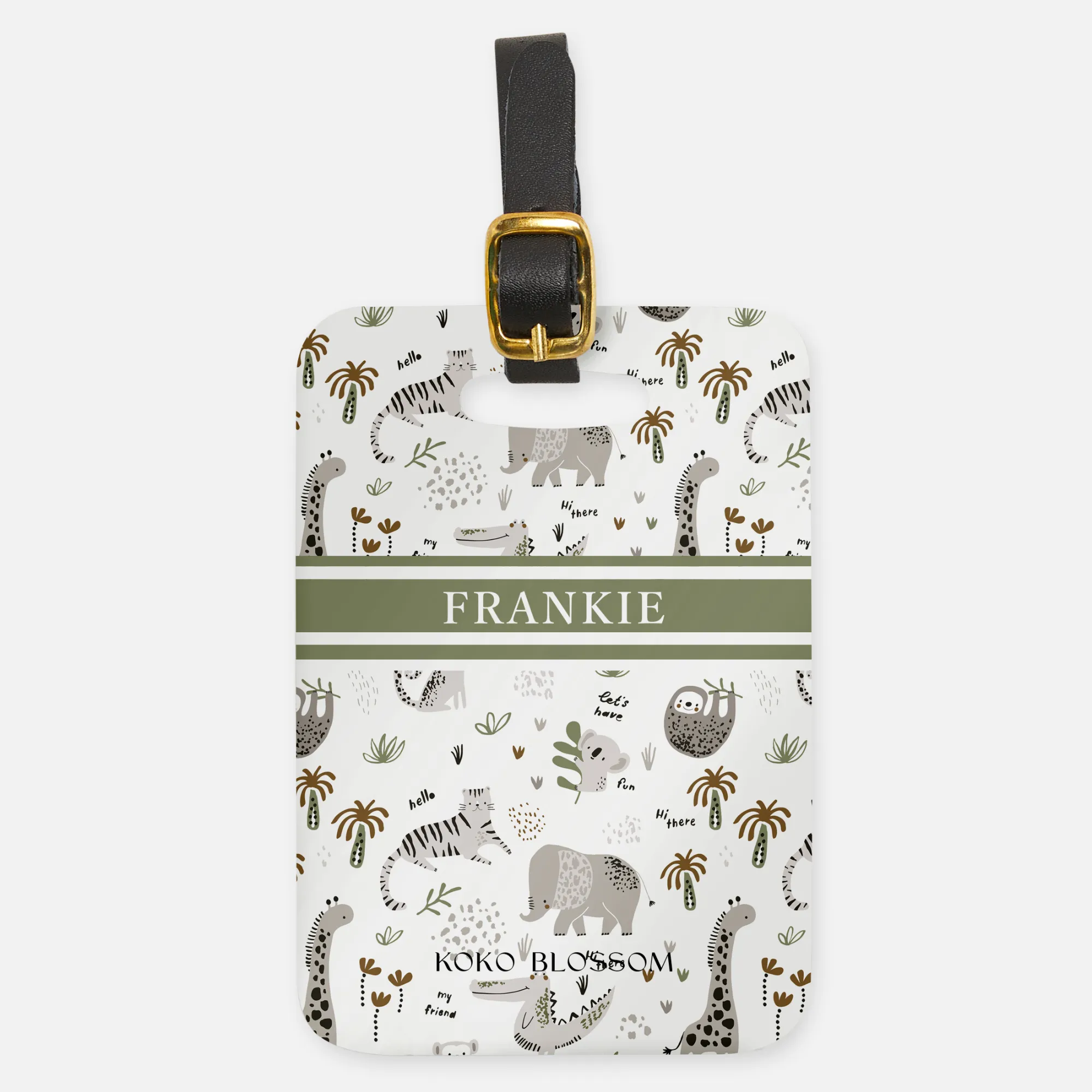 Kids Luggage Tag | Safari