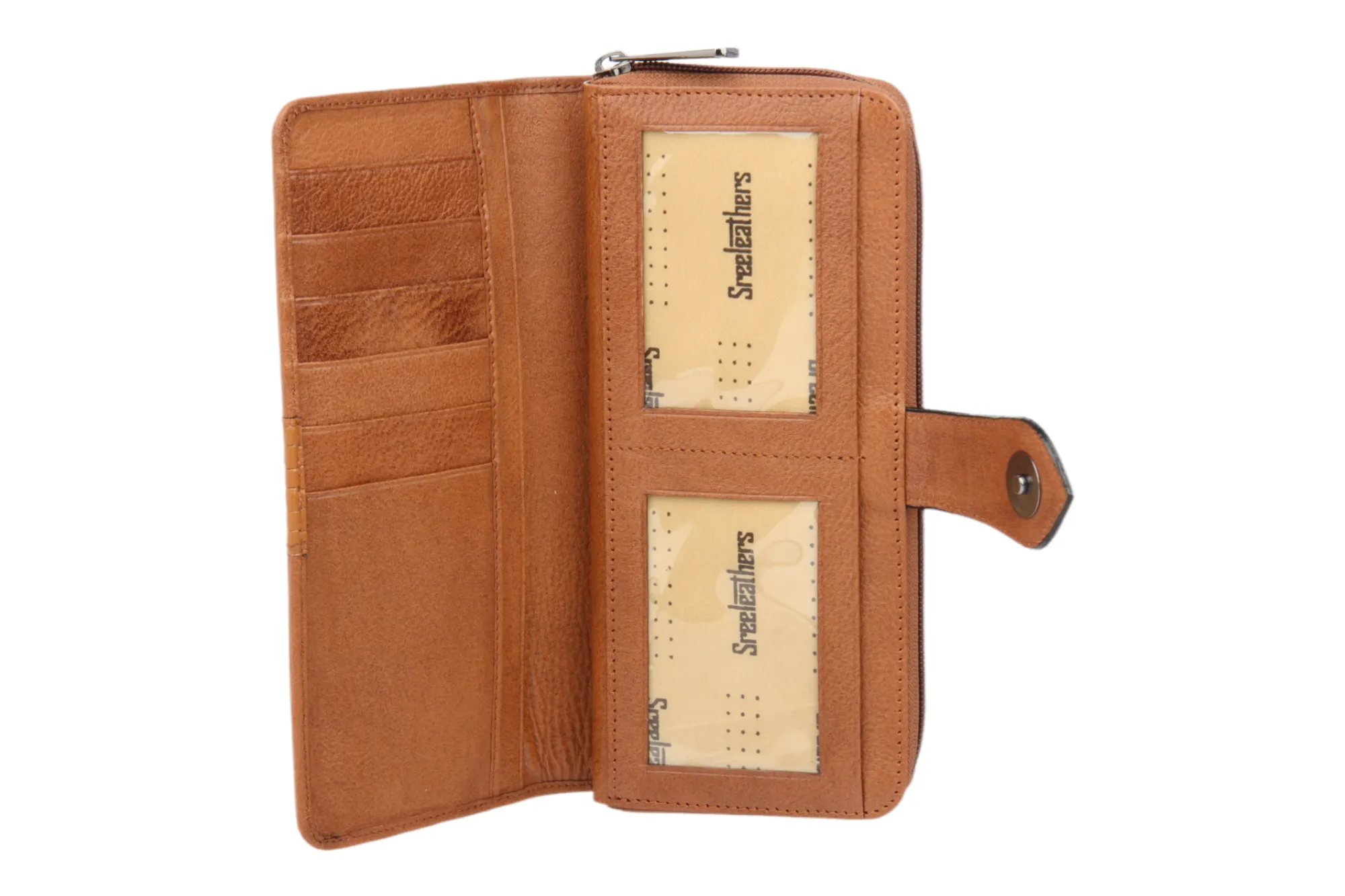 LADIES PREMIUM LEATHER CLUTCH 54507 (TAN)