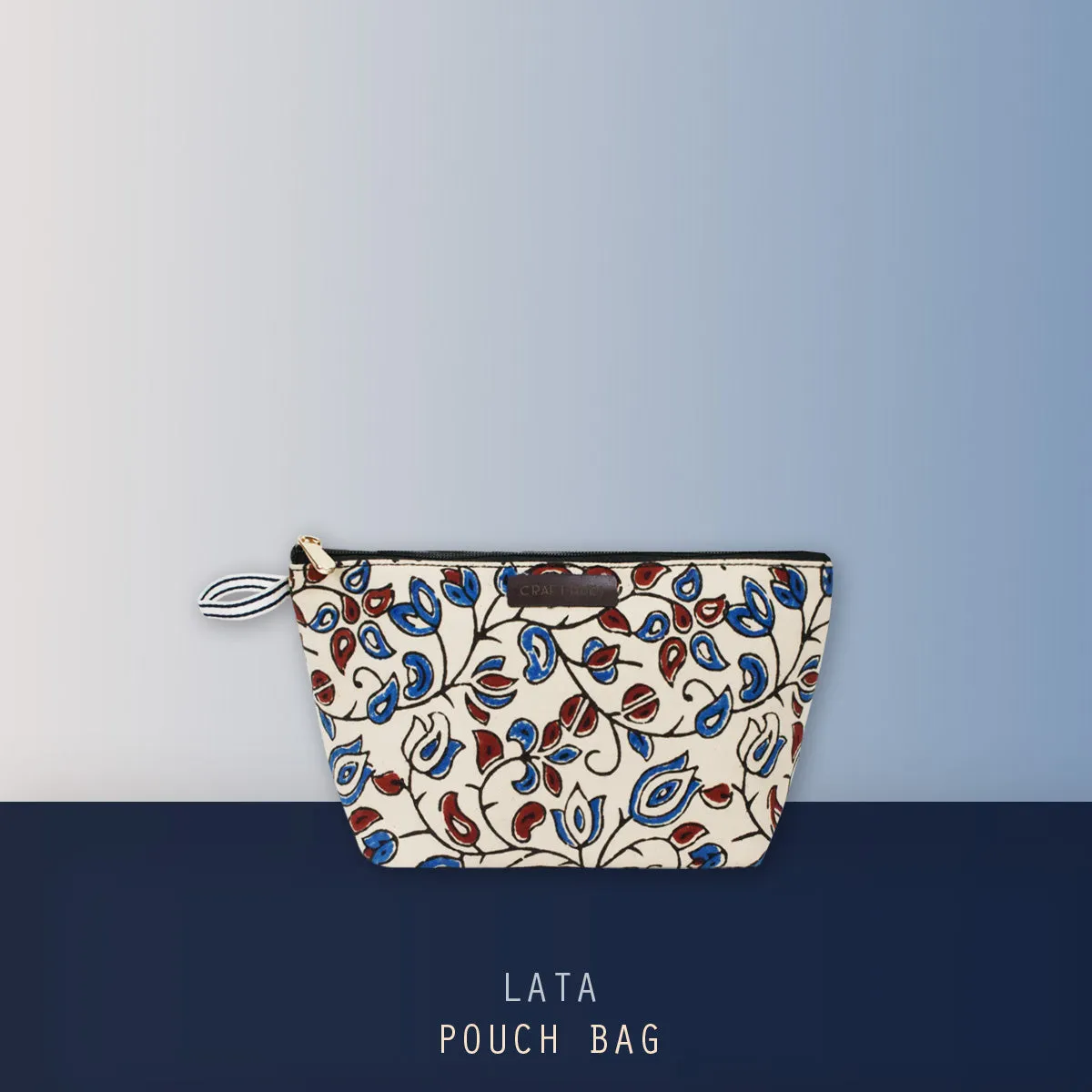 Lata Block Printed Pouch
