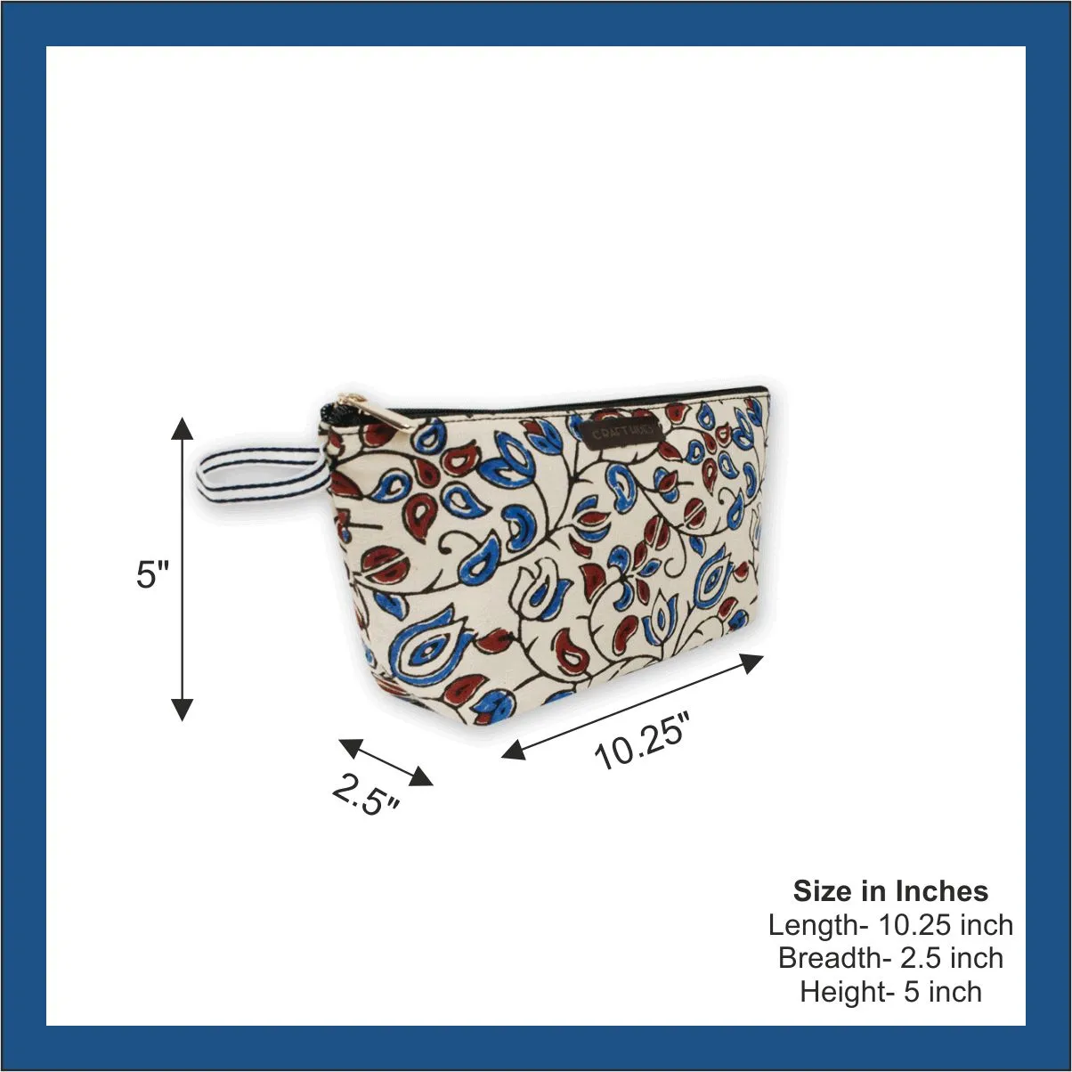 Lata Block Printed Pouch