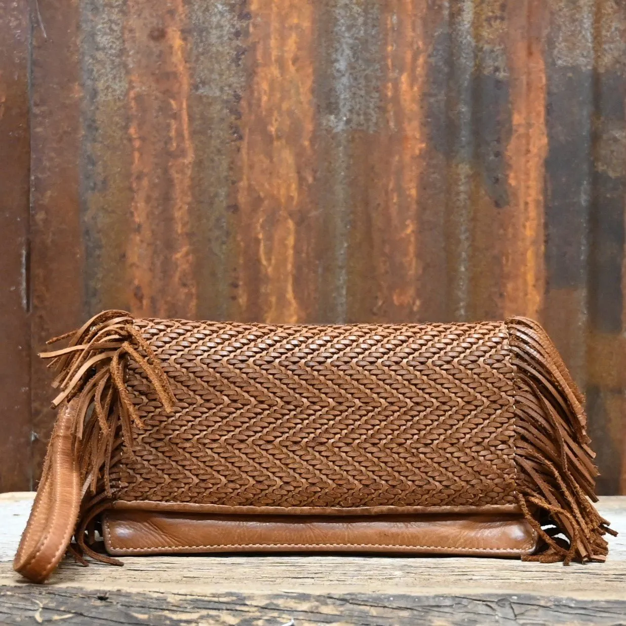 Latico Glory Clutch in Cognac