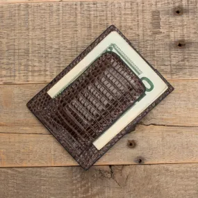 Lizard Brown Clip Wallet
