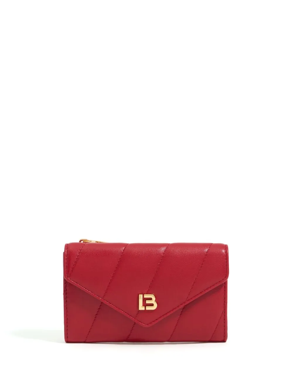 logo-plaque quilted leather purse