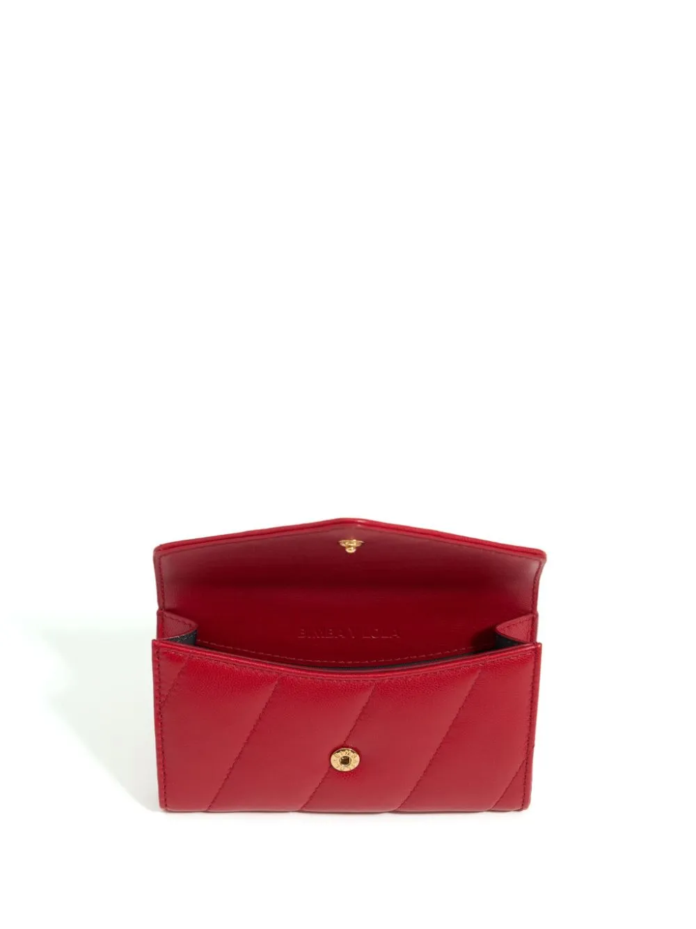 logo-plaque quilted leather purse
