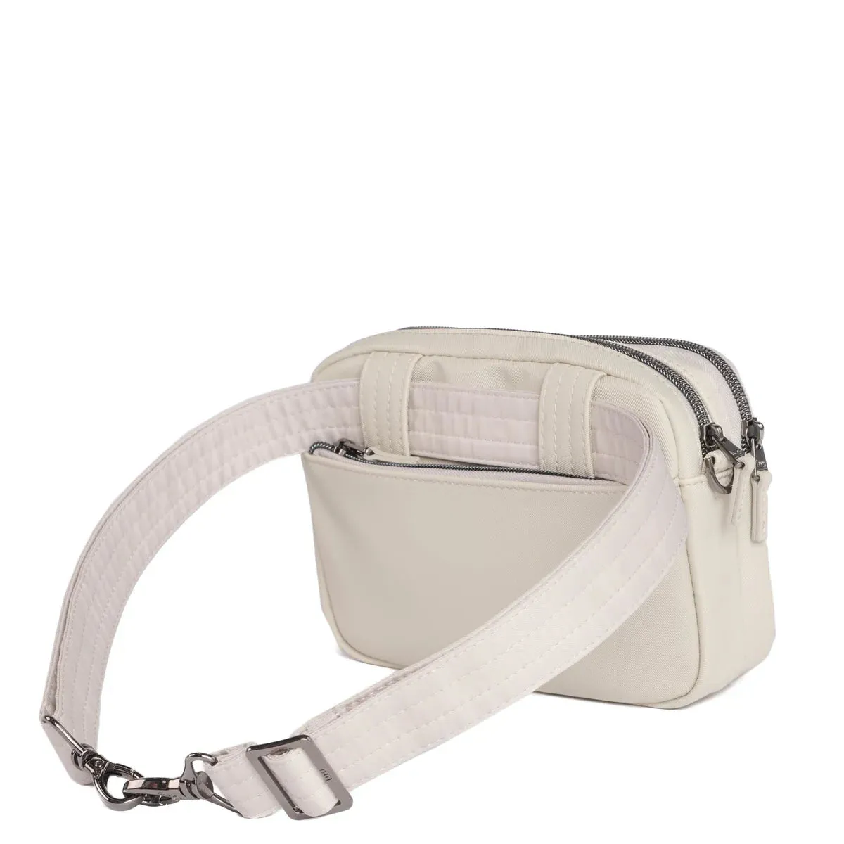 LUG Super Coupe 2 Satin Luxe Convertible Crossbody Bag in Pebble
