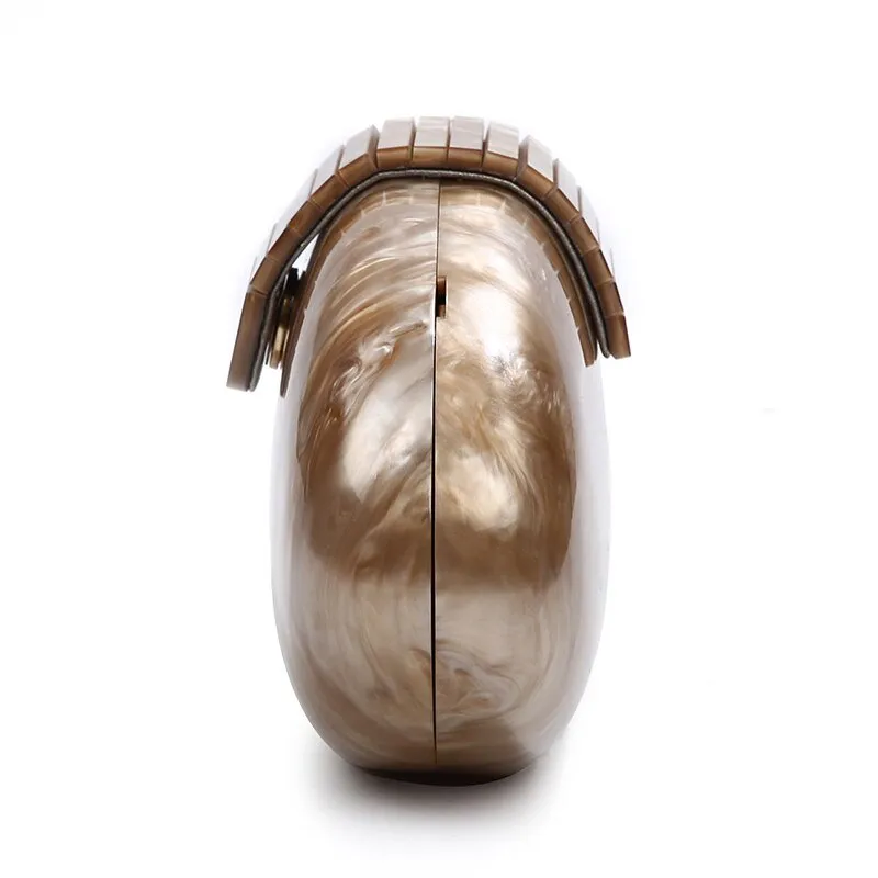 Luxy Moon Fashion Acrylic Evening Handbags Egg Shape