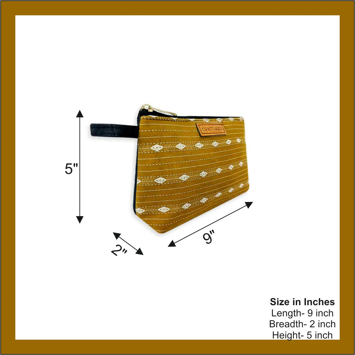 Marigold Ikkat Pouch Bag