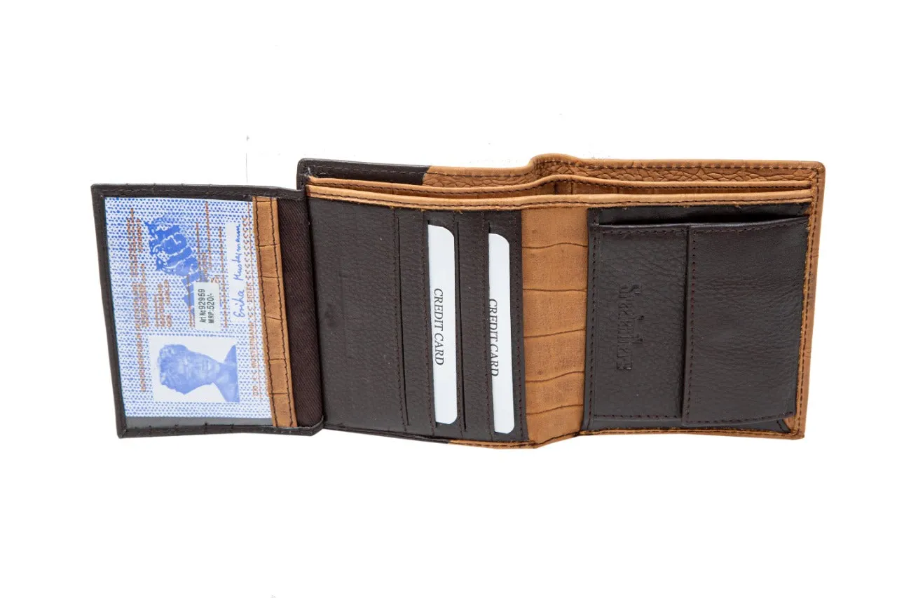 Mens Premium leather Wallet 92959 (CAMEL) (RFID)