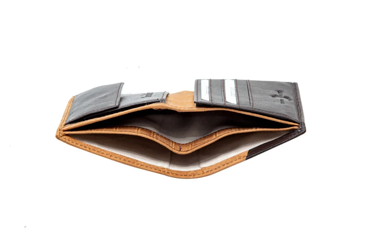 Mens Premium leather Wallet 92959 (CAMEL) (RFID)