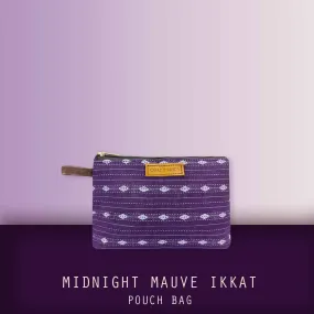 Midnight Mauve Ikkat Pouch Bag