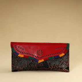 Multicolor - Kutch Embroidery Mashru Silk Handmade Leather Wallet 14