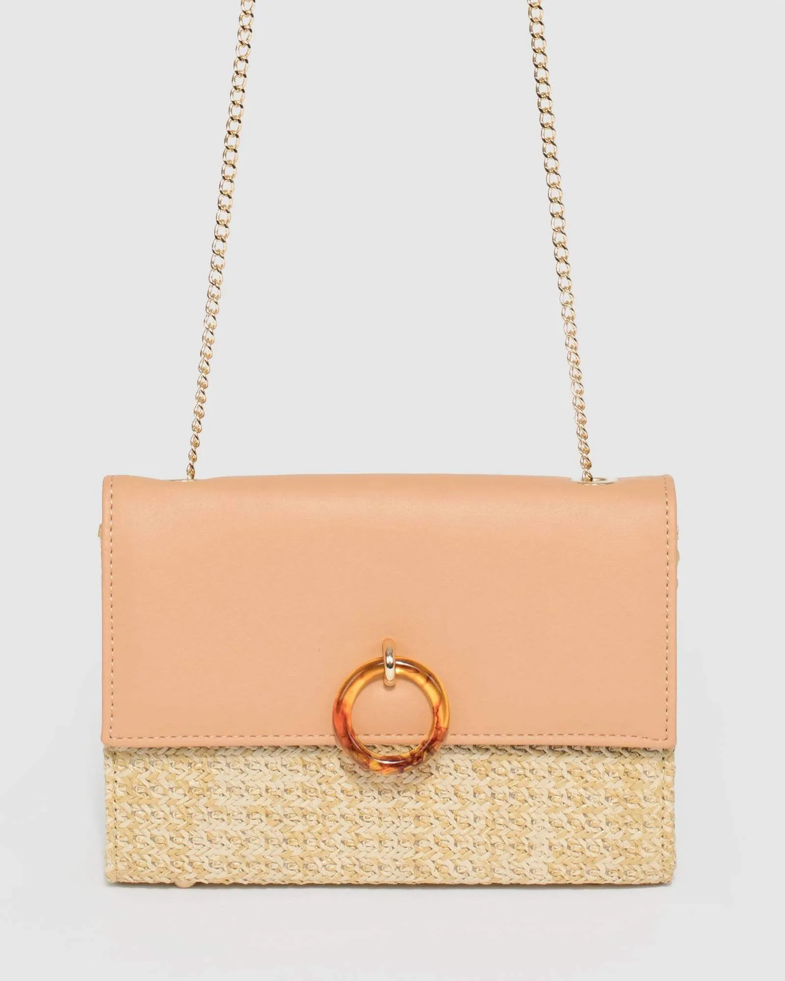 Natural Dahlia Ring Crossbody Bag
