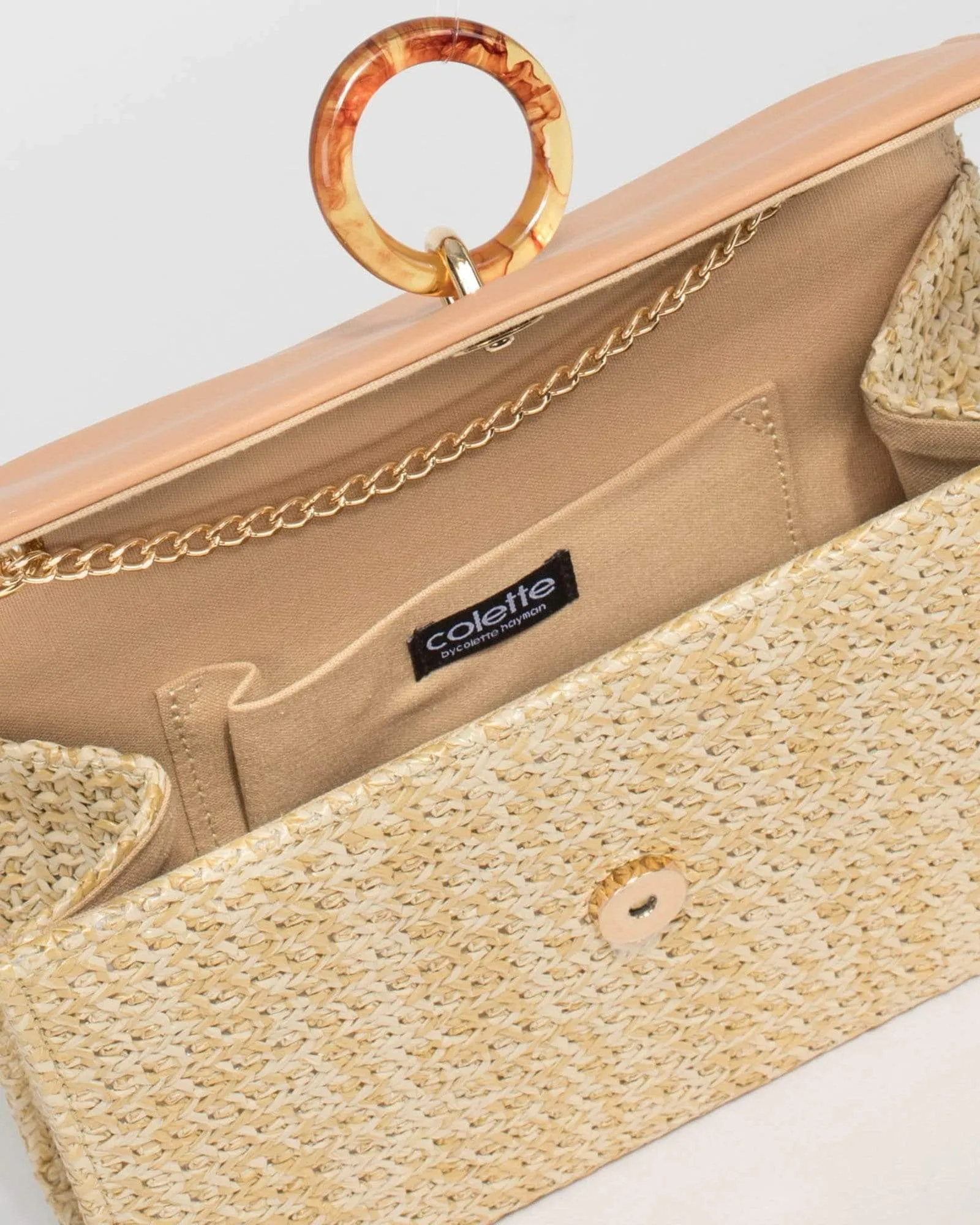 Natural Dahlia Ring Crossbody Bag