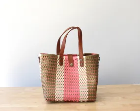 Pink & Gold Handwoven Purse by MexiMexi