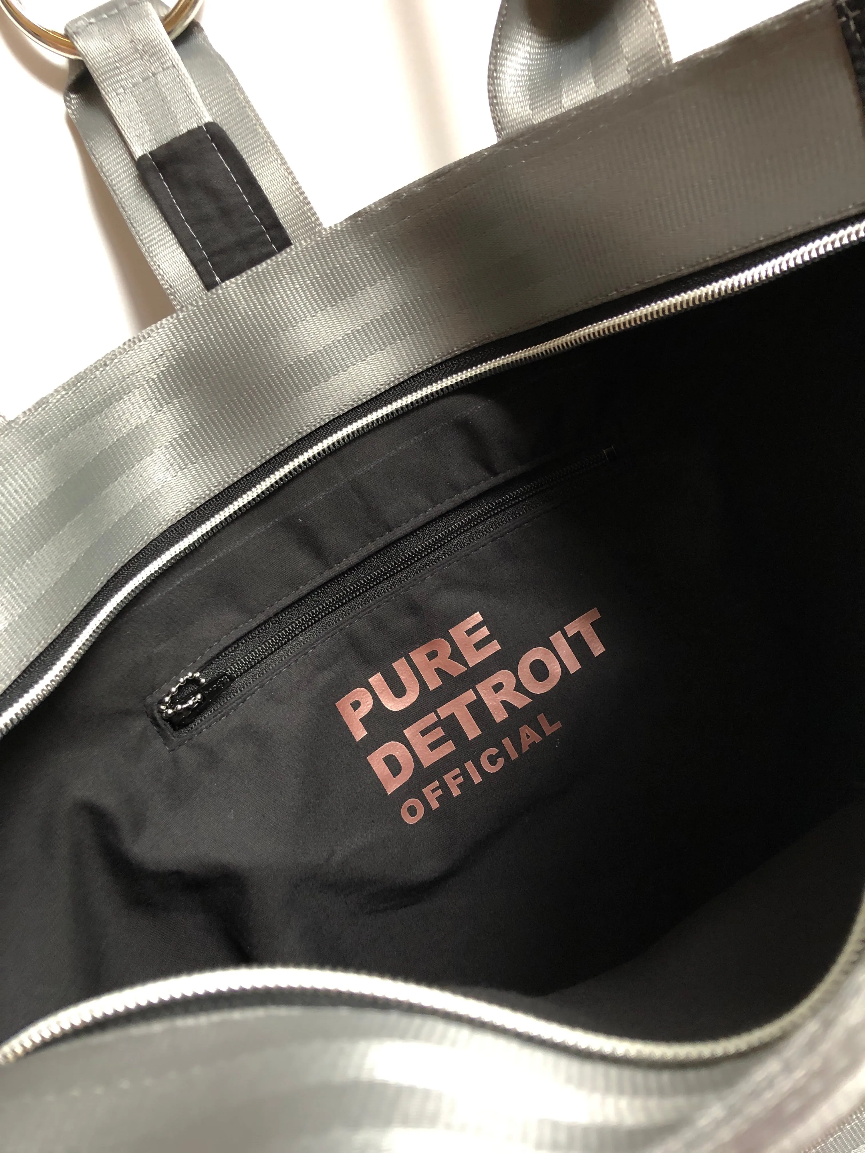 Pure Detroit Official - Large Ring Tote Seatbelt Bag - Steel PRE ORDER