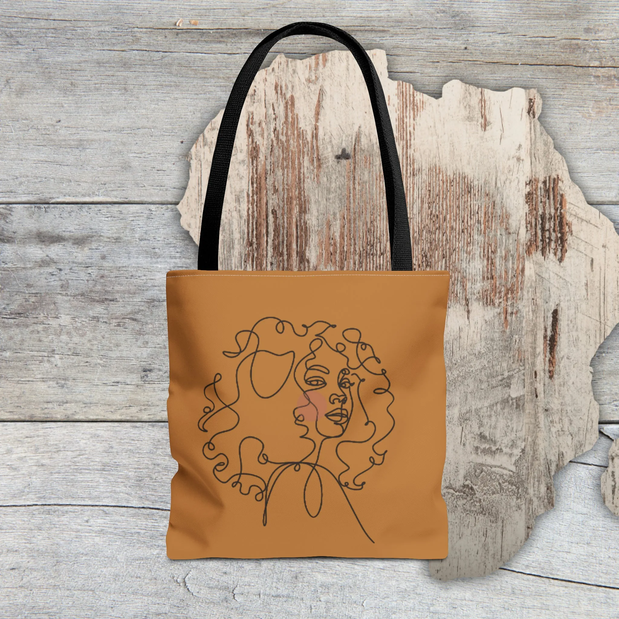 QUEEN: Tote Bag (AOP). Tote Bag. Reusable Bag. Everyday Use. Black Pride. Queer Love. Pride. Birthday Gift. Grocery Bag