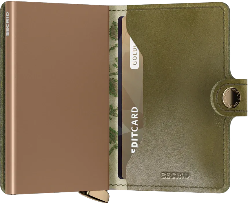 SECRID Miniwallet Premium Stitch Floral Olive