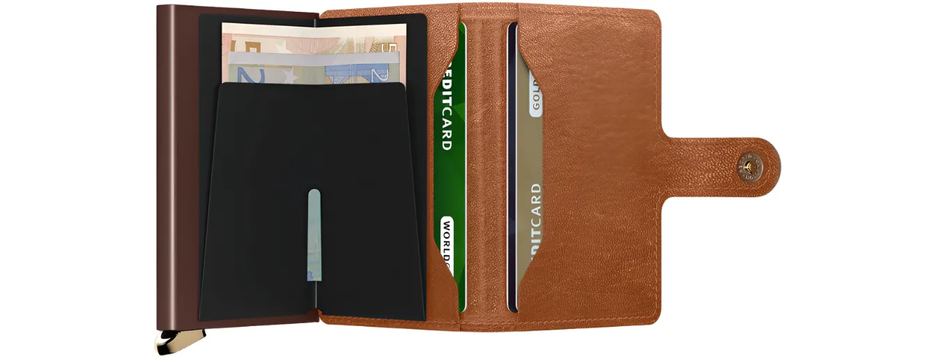 Secrid Premium Miniwallet Embossed Lines | Congac