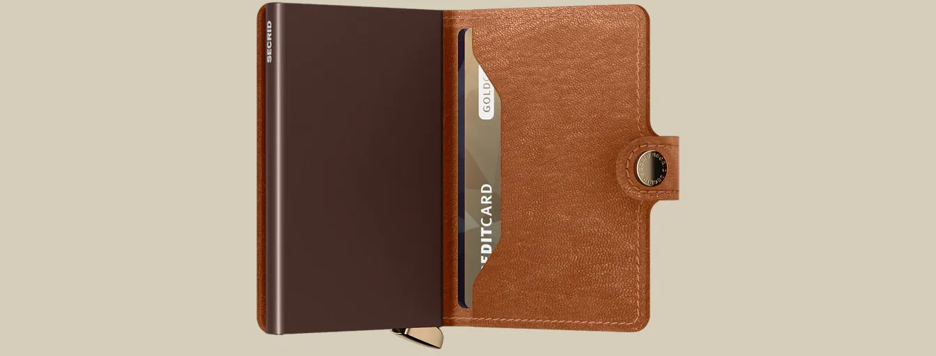 Secrid Premium Miniwallet Embossed Lines | Congac