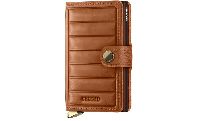 Secrid Premium Miniwallet Embossed Lines | Congac