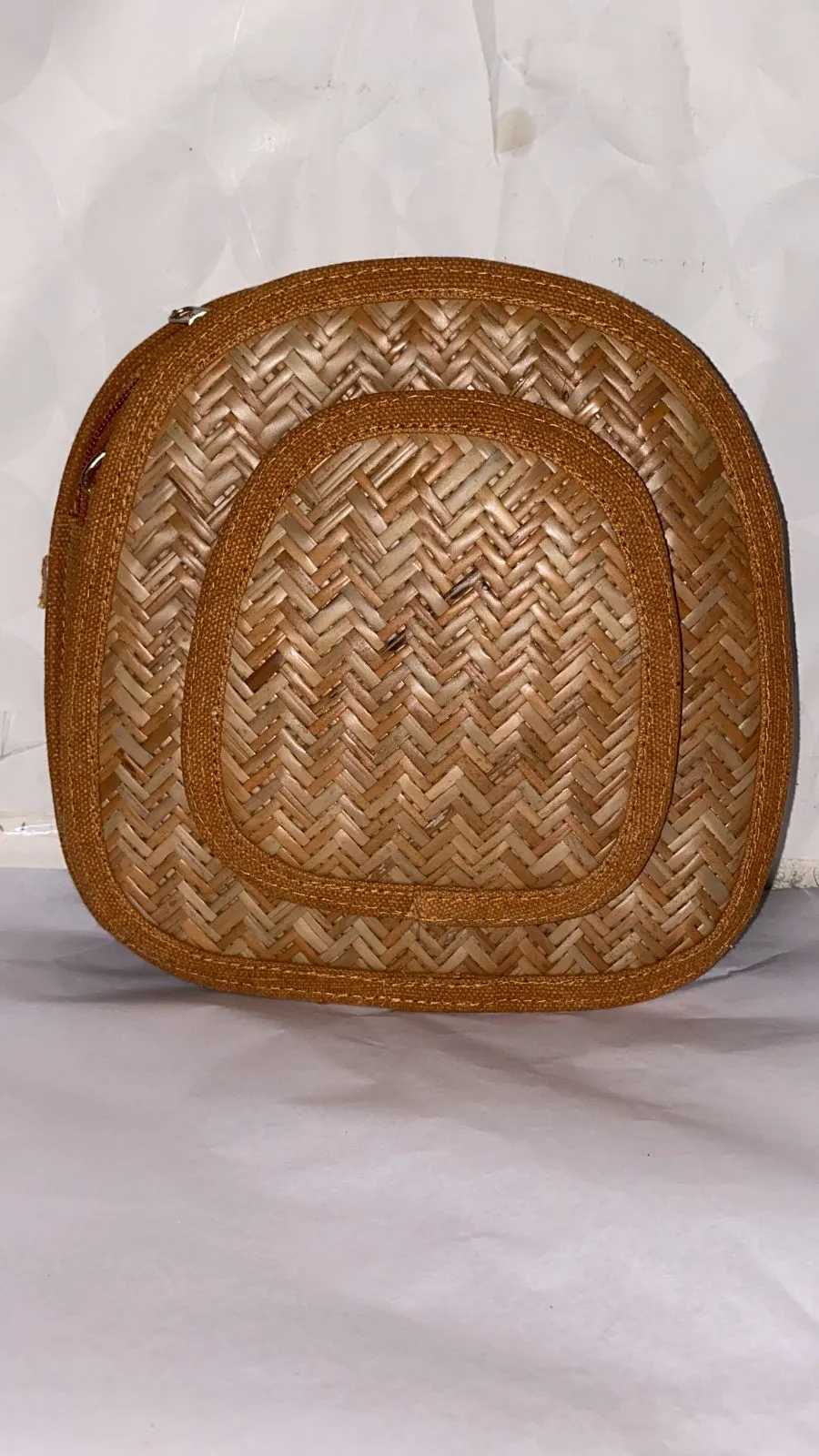 Shital Pati & Jute Oval Sling Bag