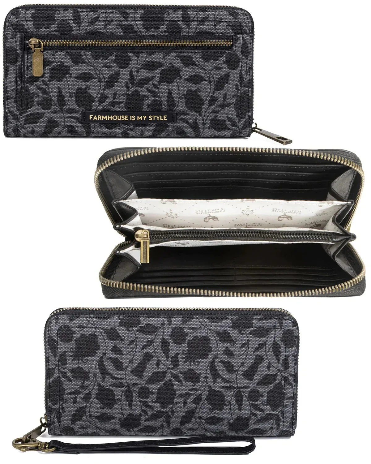 Silver Crossbody Silhouette Bag and Wallet Bundle