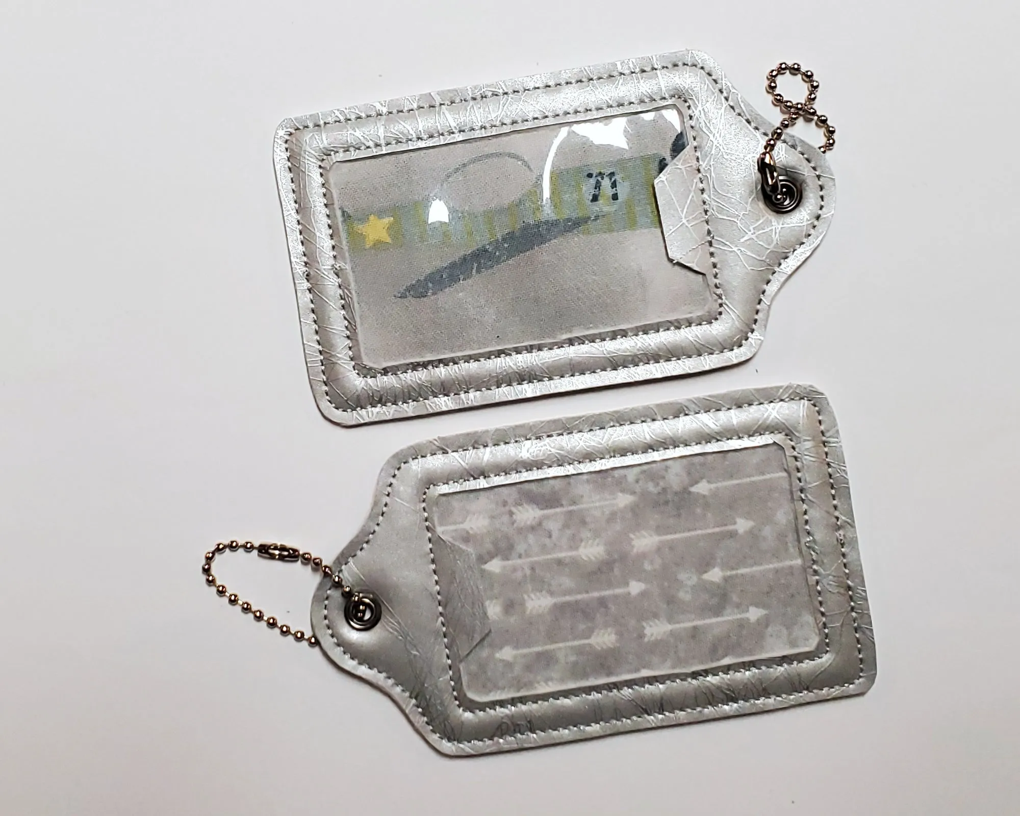 Silver Medical Equipment Luggage Tag with your choice of prints