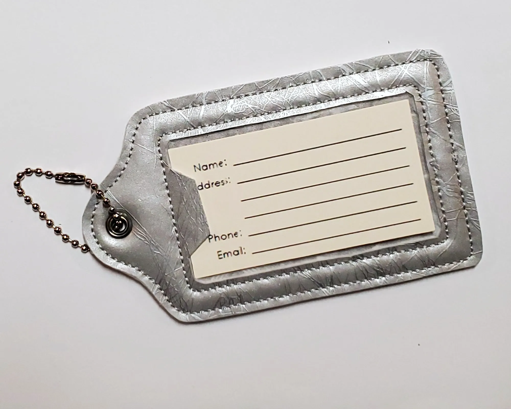 Silver Medical Equipment Luggage Tag with your choice of prints
