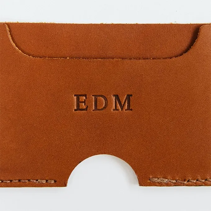 Slim Two Pocket Premium Leather Card Wallet