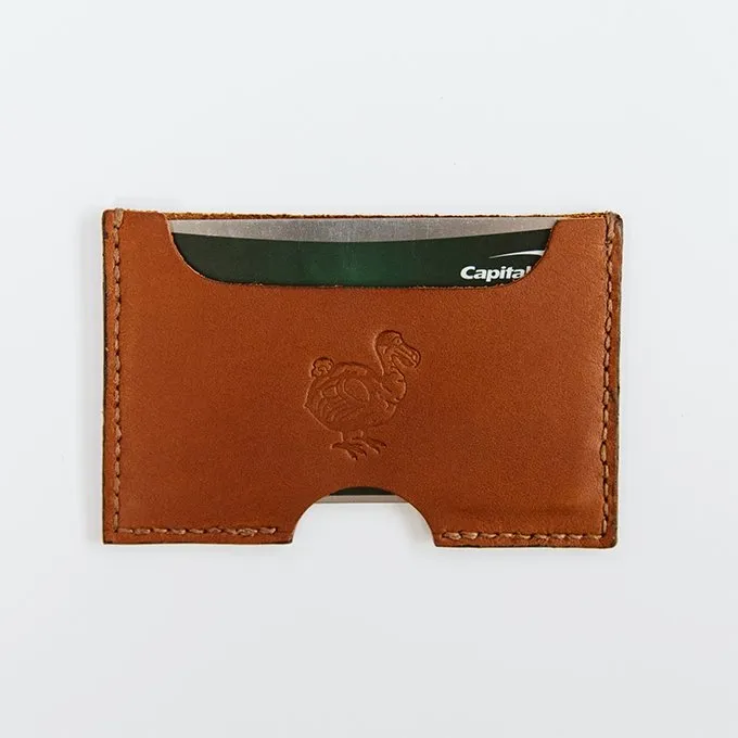 Slim Two Pocket Premium Leather Card Wallet