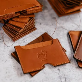 Slim Two Pocket Premium Leather Card Wallet