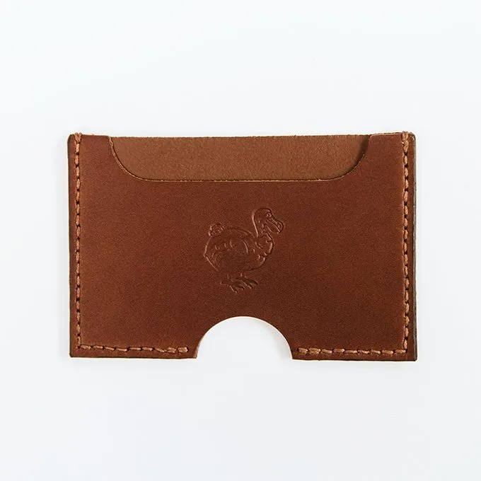 Slim Two Pocket Premium Leather Card Wallet