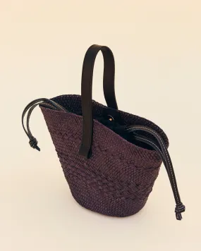SMALL WOVEN BASKET - DEEP PURPLE