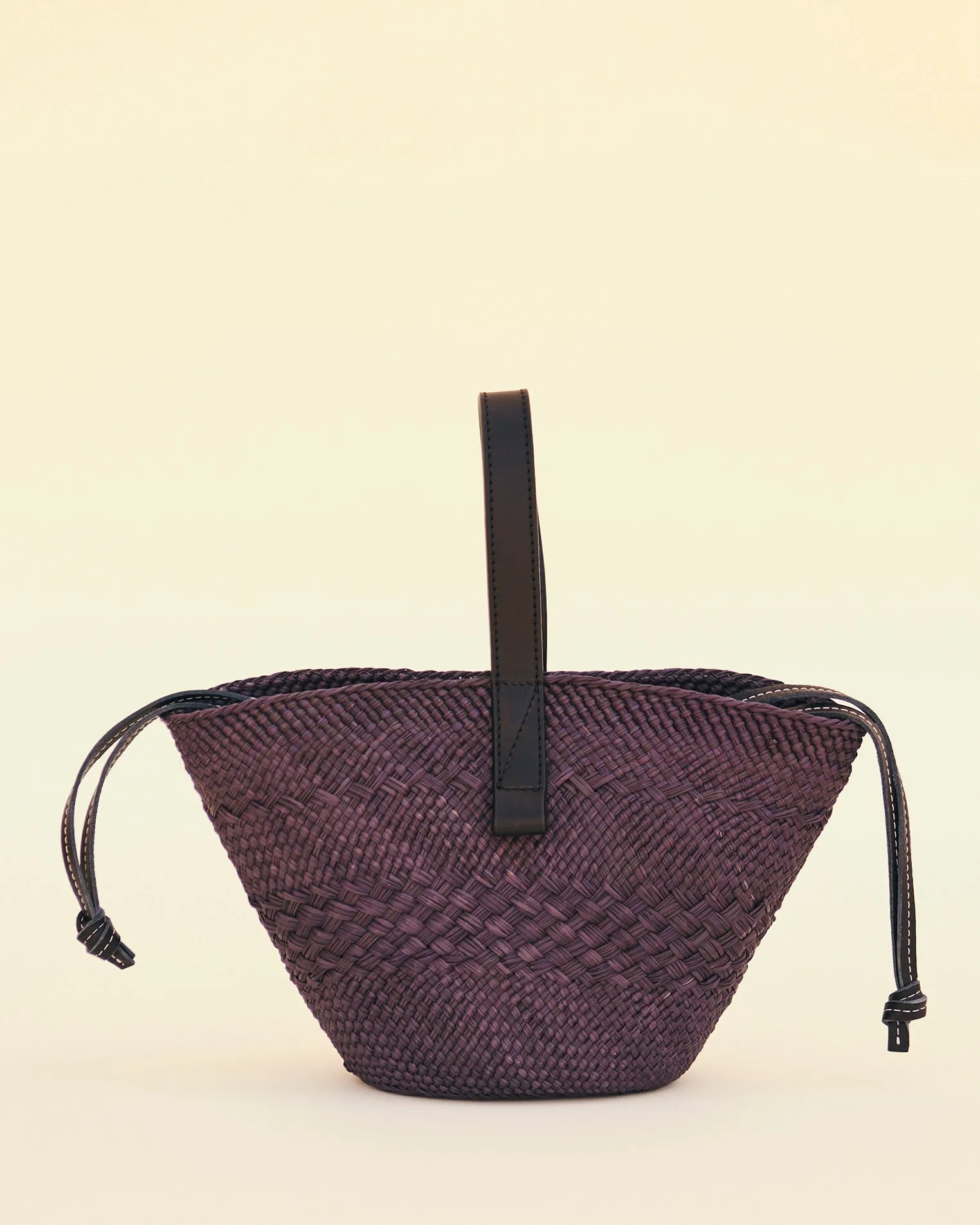 SMALL WOVEN BASKET - DEEP PURPLE