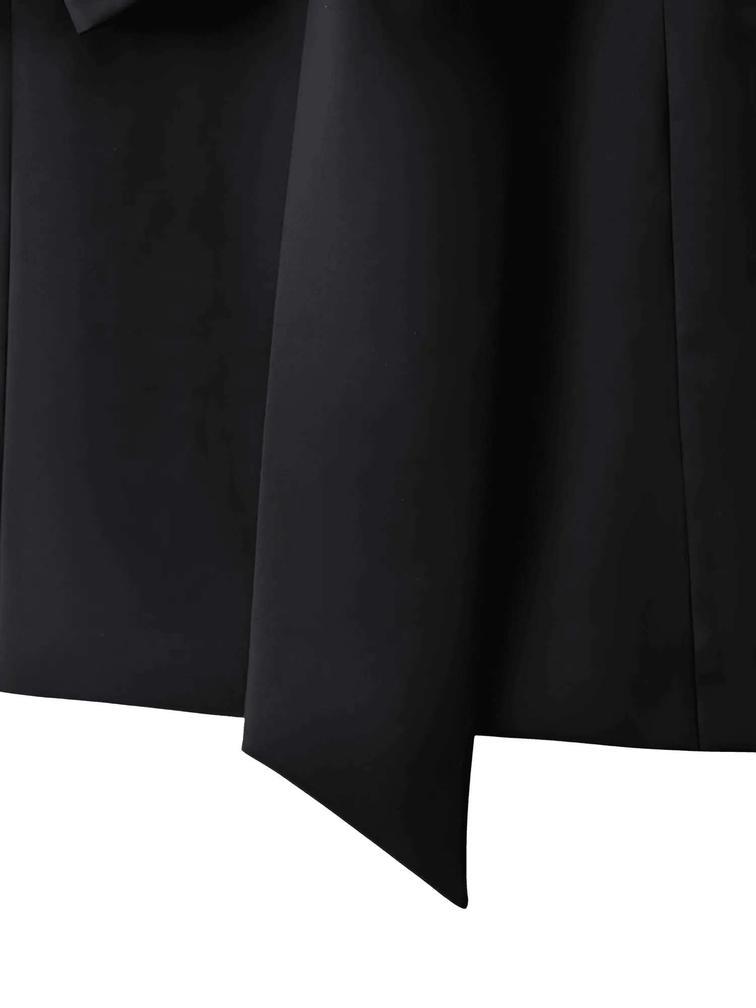 Solid Casual Loose Black Back Bow Dress For Women Notched Collar Sleeveless High Waist Backless Spliced Bow Dress Fashion New
