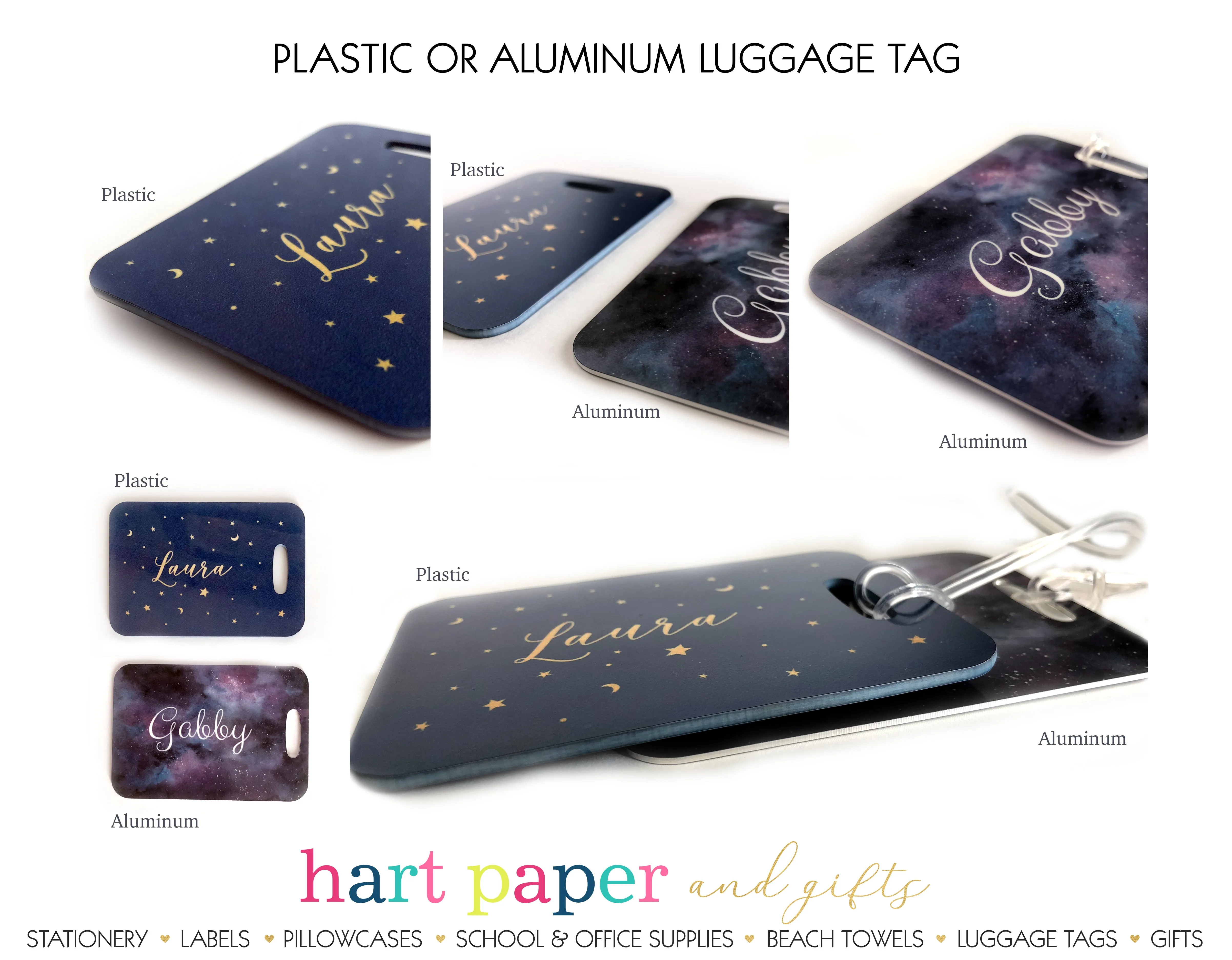Stars Moon Space Luggage Bag Tag