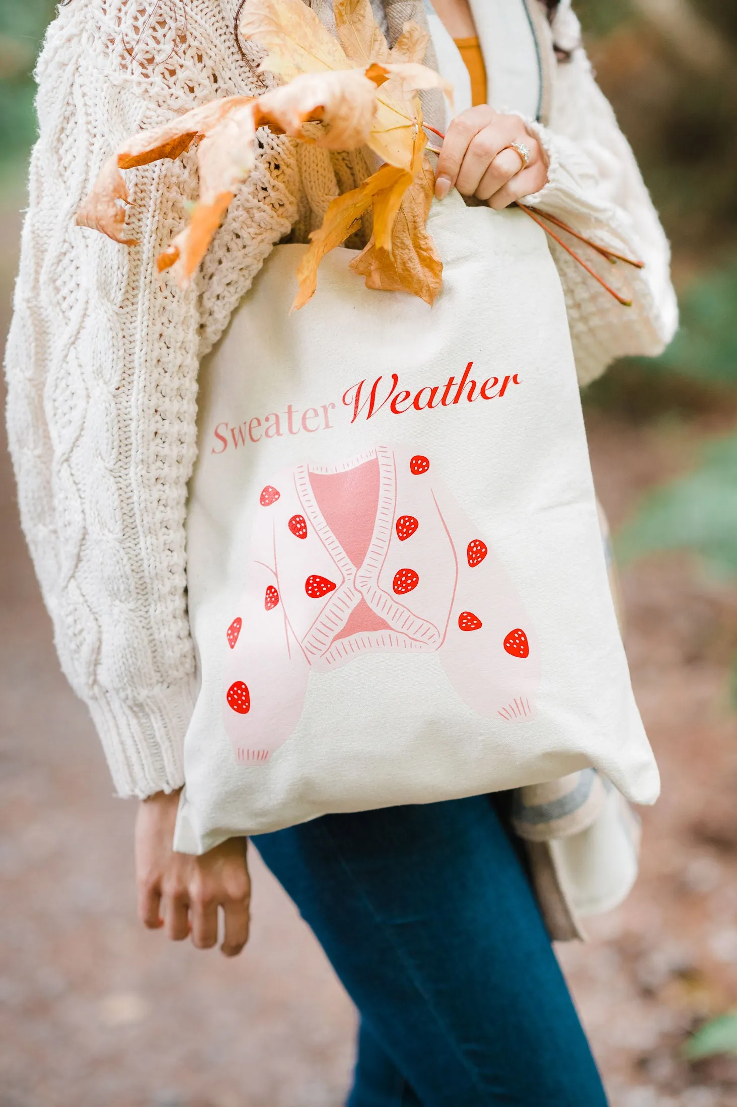 Sweater Weather Canvas Tote