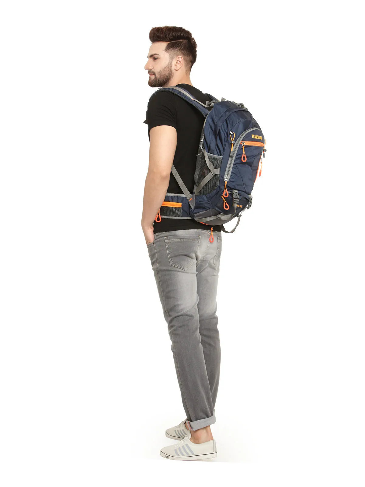 Teakwood Polyester Blue Rucksack
