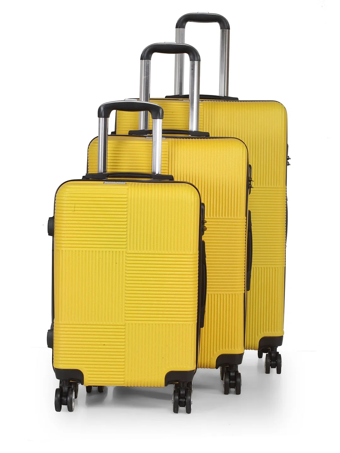 Teakwood Unisex Yellow Trolley Bag - Large
