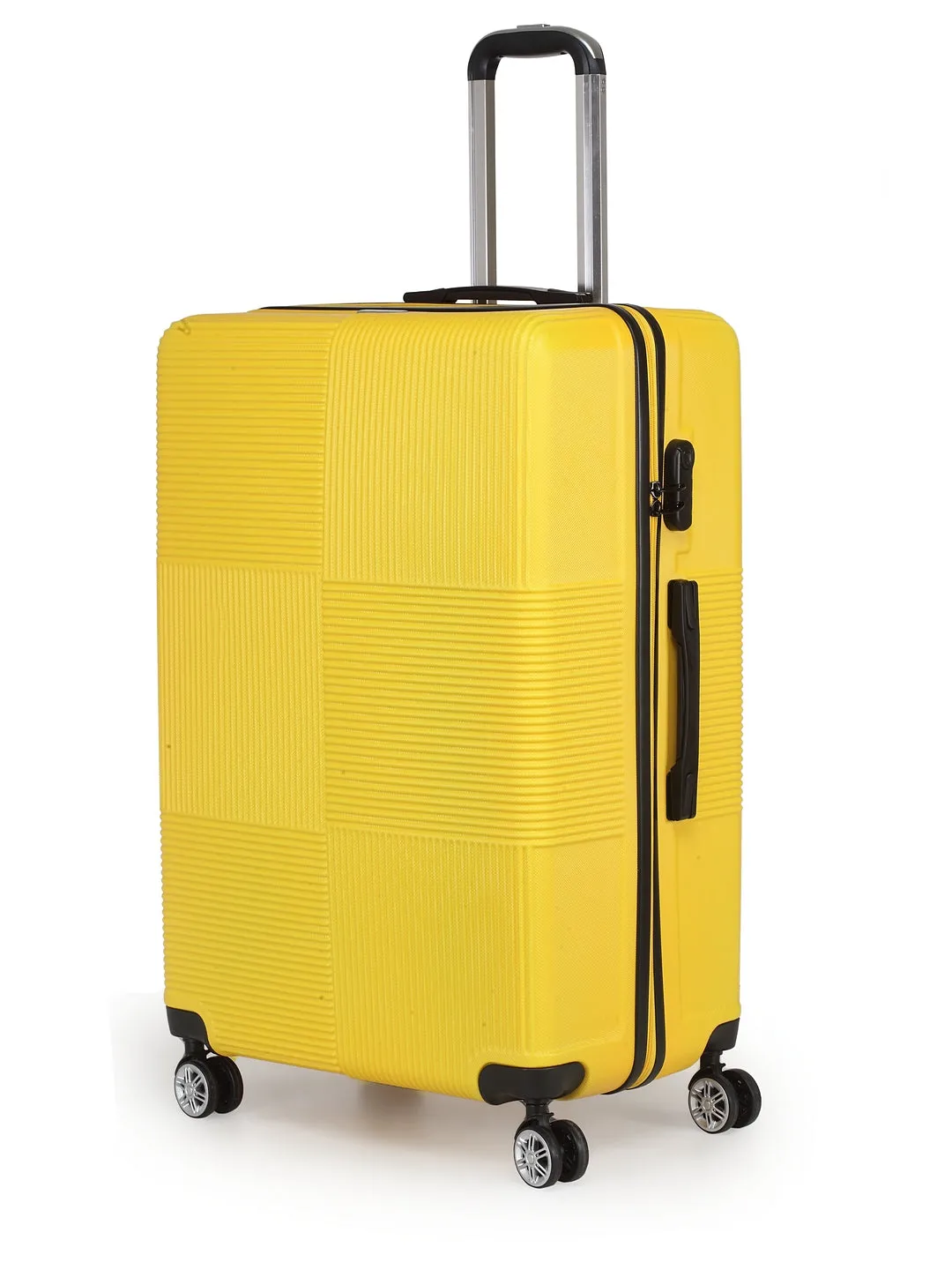 Teakwood Unisex Yellow Trolley Bag - Large