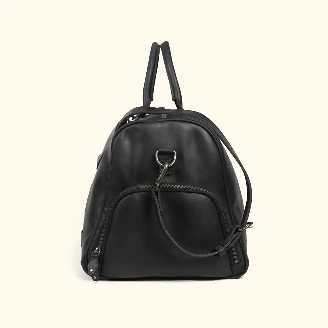 The Black Jefferson Leather Duffle Bag