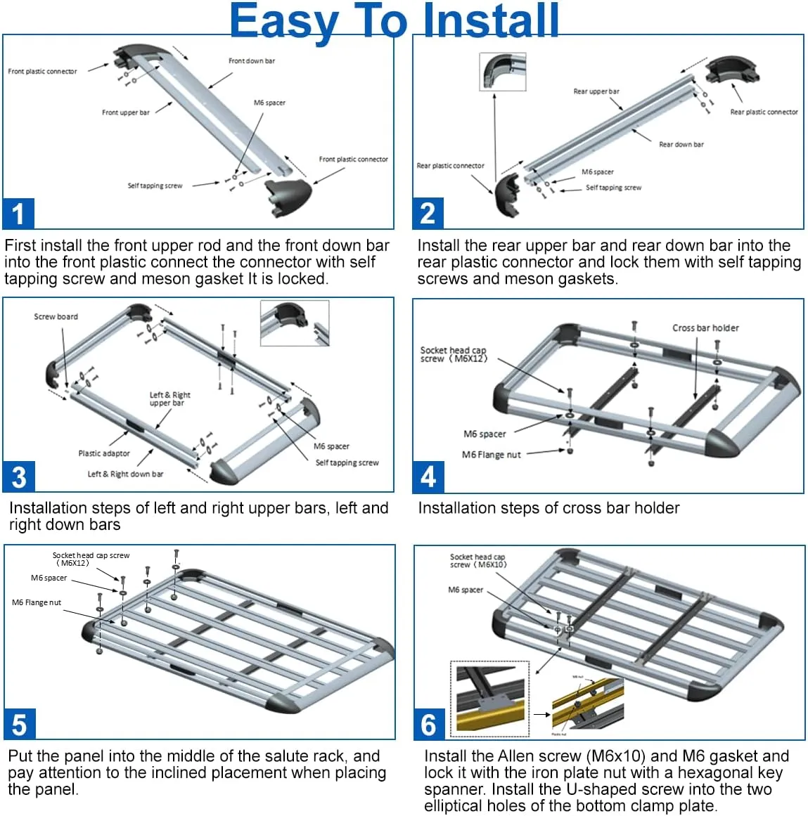Universal Roof Rack Basket Car Top Luggage 1600X100 cm (Sliver)