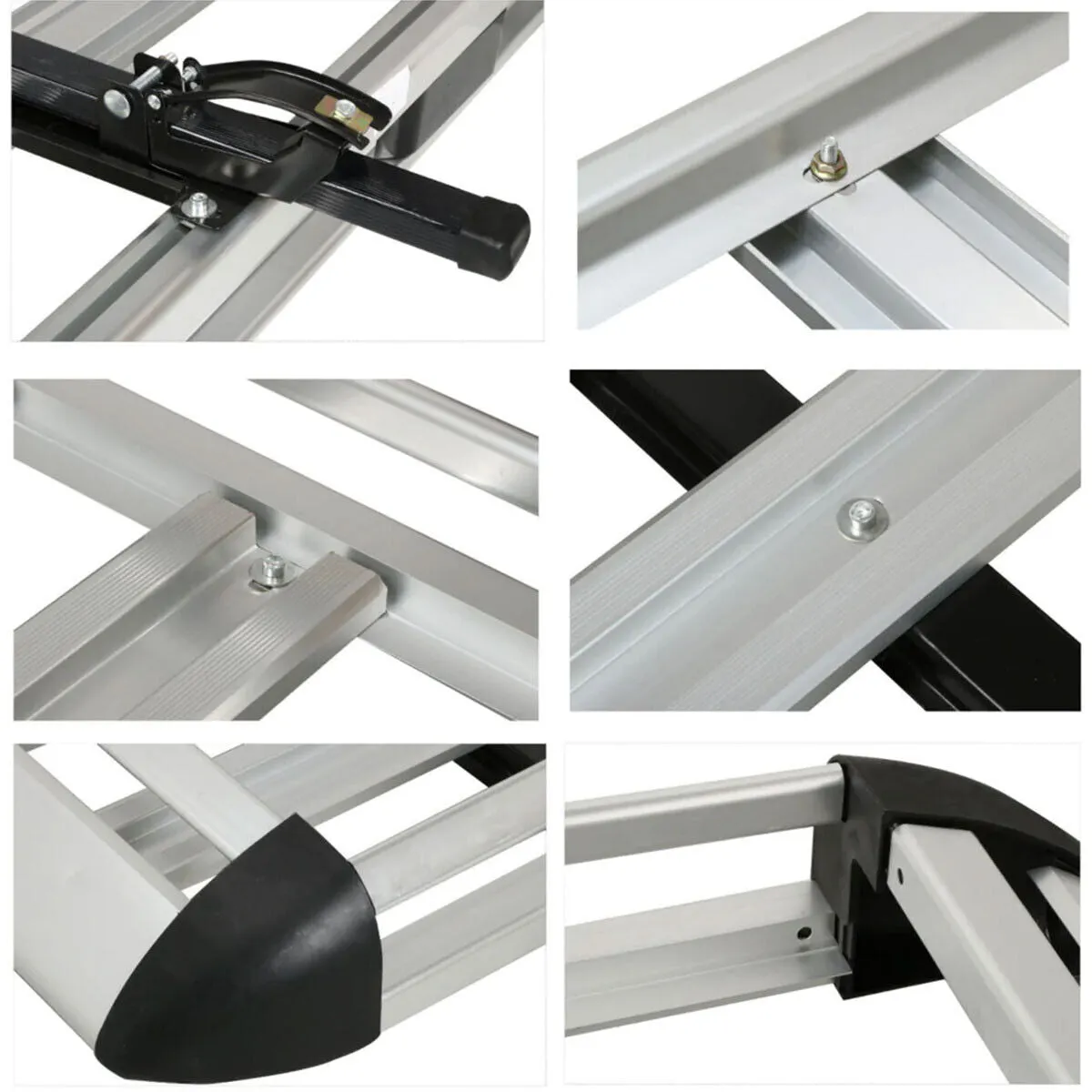 Universal Roof Rack Basket Car Top Luggage 1600X100 cm (Sliver)