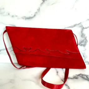 Vintage Italian Bally Genuine Suede Bag