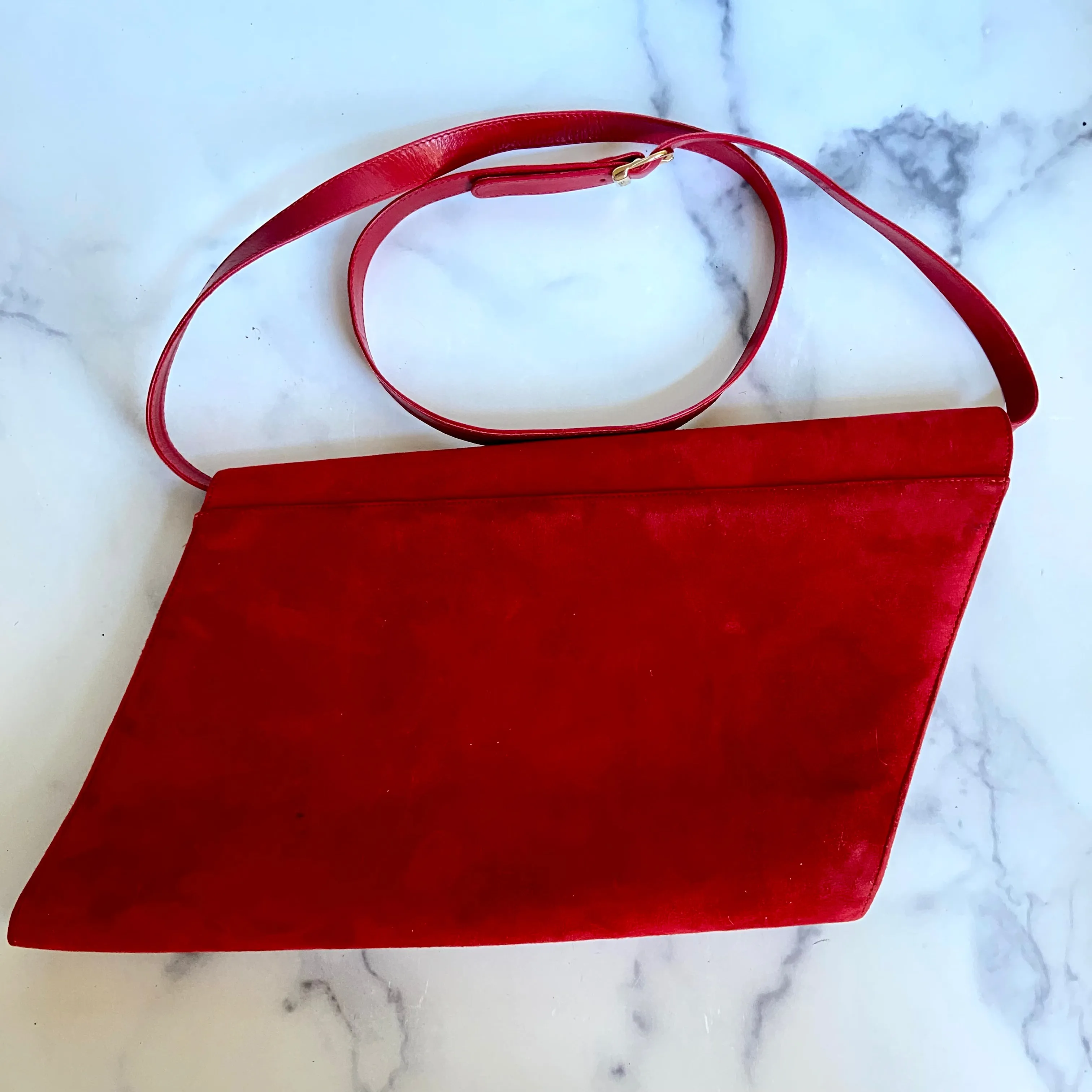 Vintage Italian Bally Genuine Suede Bag