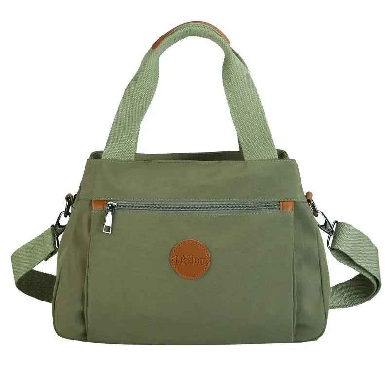 Women's Multi-Functional Satchel Shoulder Nylon Cloth Bag