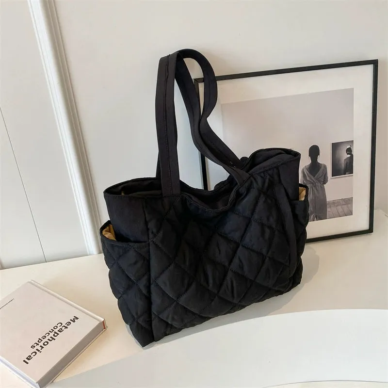Women's Winter Fashion Quilted Cotton-Padded Shoulder Bag