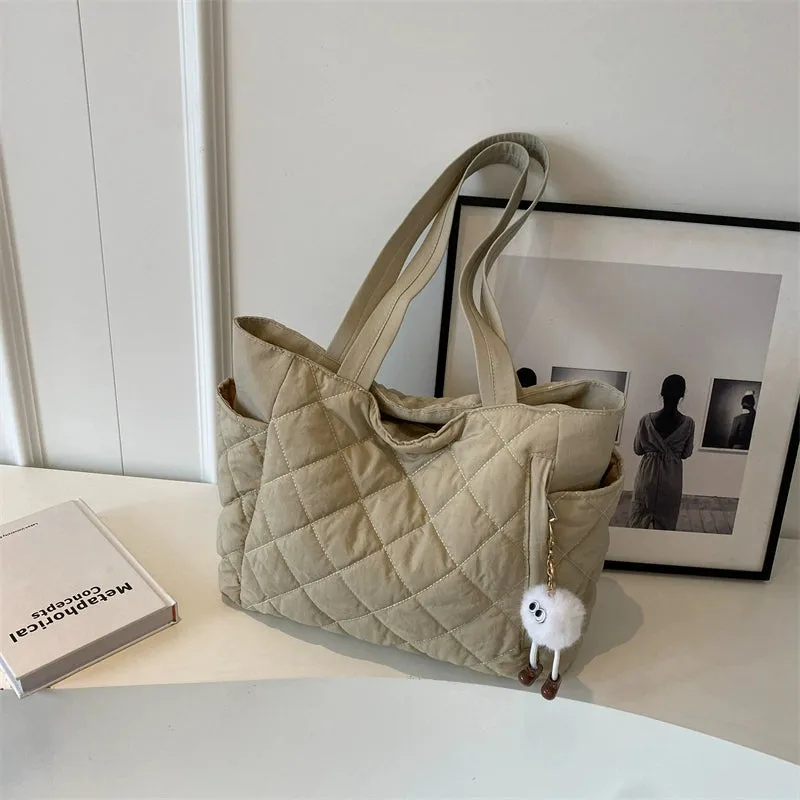 Women's Winter Fashion Quilted Cotton-Padded Shoulder Bag